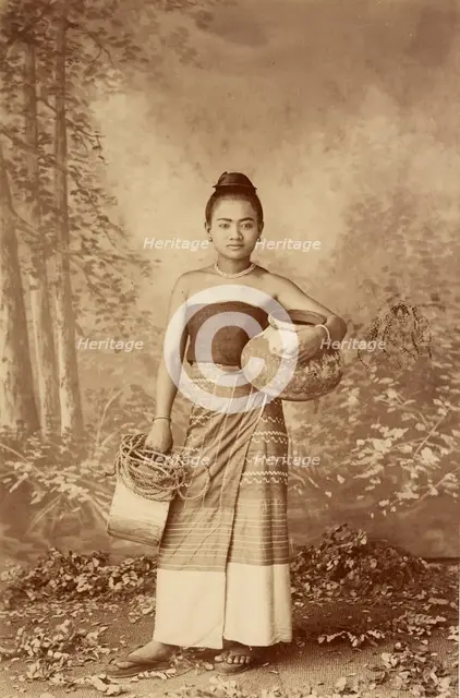 Burmese Peasant Girl as Decolté, about 1885. Creator: Felice Beato.