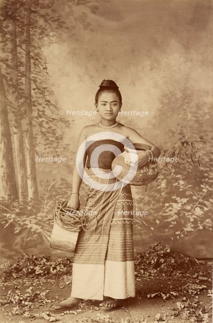 Burmese Peasant Girl as Decolté, about 1885. Creator: Felice Beato.
