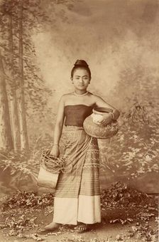 Burmese Peasant Girl as Decolté, about 1885. Creator: Felice Beato