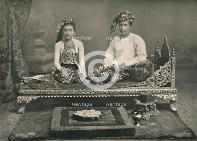 'Burmese Prince and Princess', 1900. Creator: Unknown.