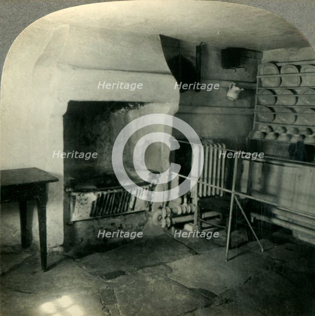 'Burn's Cottage - Room, where the Poet was Born, Ayr, Scotland', c1930s. Creator: Unknown.