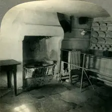 Burn's Cottage - Room, where the Poet was Born, Ayr, Scotland c1930s. Creator: Unknown