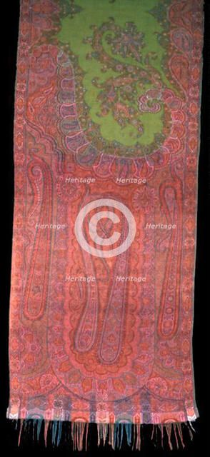 Burnoose, Narrow Shawl, or Scarf, France, c. 1862. Creator: Unknown.