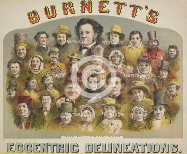 Burnett's Eccentric Delineations, 1874. Creator: Unknown.