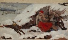 Burned Village, study, 1878-1879. Creator: Albert Edelfelt