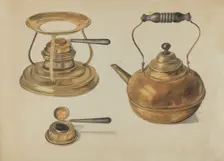 Burner and Kettle, 1935/1942. Creator: Edith Magnette