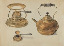 Burner and Kettle, 1935/1942. Creator: Edith Magnette