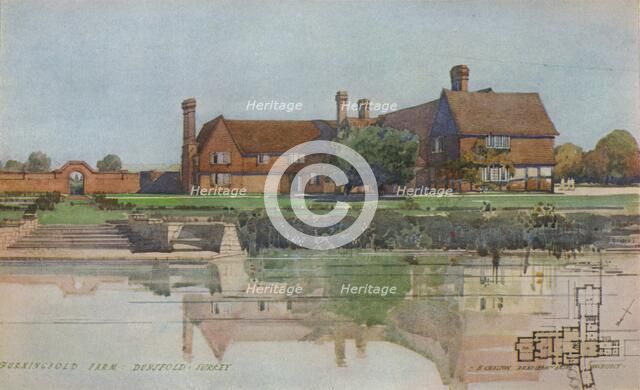 'Burningfold Farm, Dunsfold, Surrey', c1923. Artist: Harold Chalton Bradshaw.