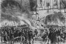 Burning the Pope in Effigy at Temple Bar c19th century. Artist: G Durand