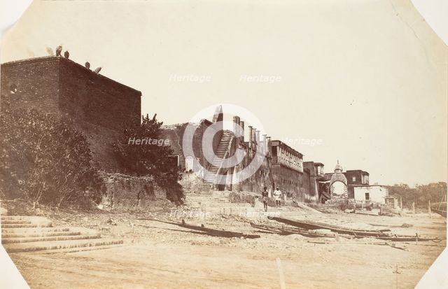 Burning Ghat, Chandanagore-a French Settlement on the Hoogly, 1858-61. Creator: Unknown.
