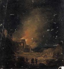 Burning House, 1813. Creator: Alexander Lauréus
