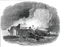 Burning of the Academy of Fine Arts, Philadelphia, 1845. Creator: Unknown