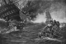 Burning of the Kent c1893, (1911). Artist: Thomas M M Hemy