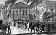 Burning of the House of Representatives at Brussels, 1883. Creator: Unknown