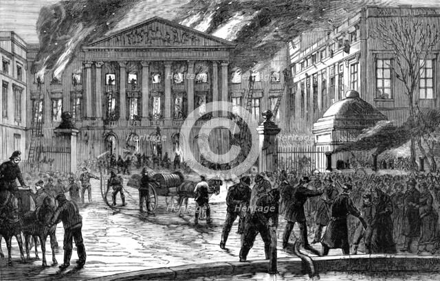 Burning of the House of Representatives at Brussels, 1883. Creator: Unknown.