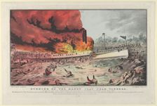 Burning of the Henry Clay Near Yonkers-While on Her Trip From Albany to New York on Wednes..., 1852. Creator: Nathaniel Currier