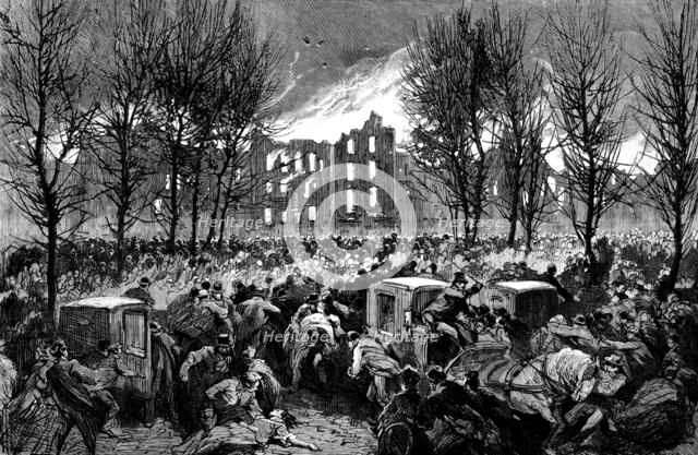 Burning of the Lunatic Asylum at Montreal, Canada, 1890. Creator: Unknown.