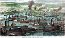 Burning of the White House, Virginia, American Civil War, 26 June 1862