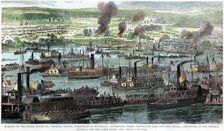 Burning of the White House, Virginia, American Civil War, 26 June 1862