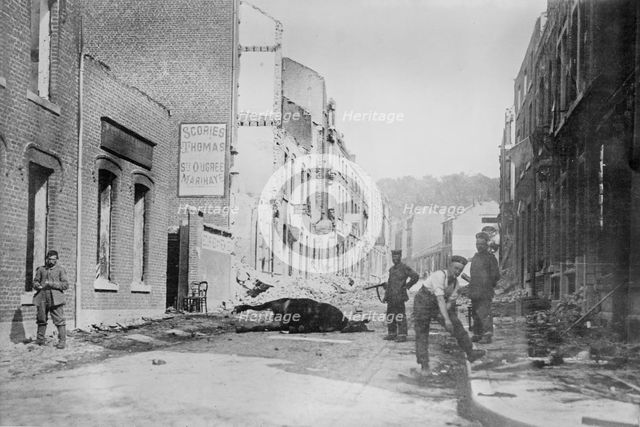 Burning of Vise, Aug 1914. Creator: Bain News Service.