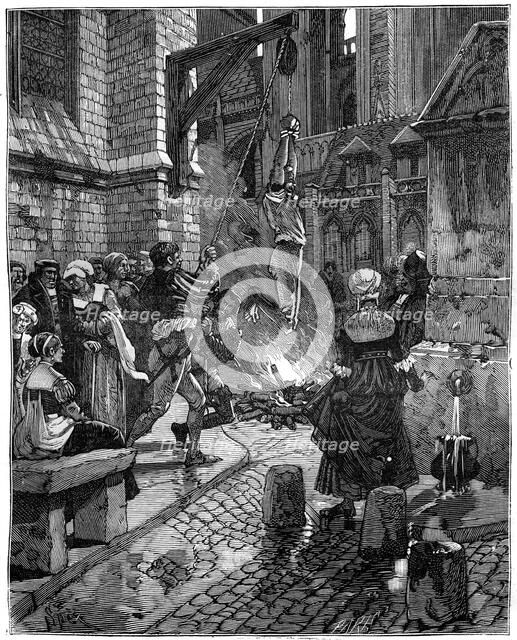 Burning of a heretic, c16th century (1882-1884). Artist: Spex