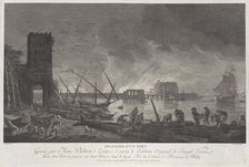 Burning of a Port, ca. 1760-80. Creator: Anne Philiberte Coulet