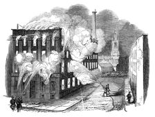 Burning of Irwell Buildings, Manchester, 1844. Creator: Unknown
