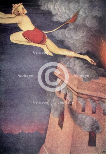 'Burning of Lanka', 1920. Creator: Unknown.