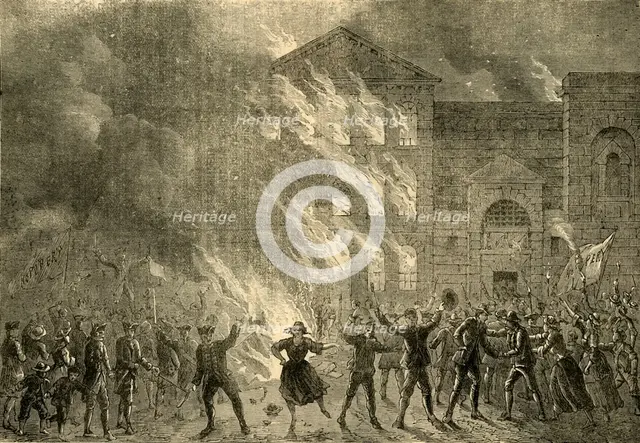 'Burning of Newgate', 1780, (c1872). Creator: Unknown.