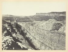 Burning Rock Cut, Green River Valley, 1868/69. Creator: Andrew Joseph Russell
