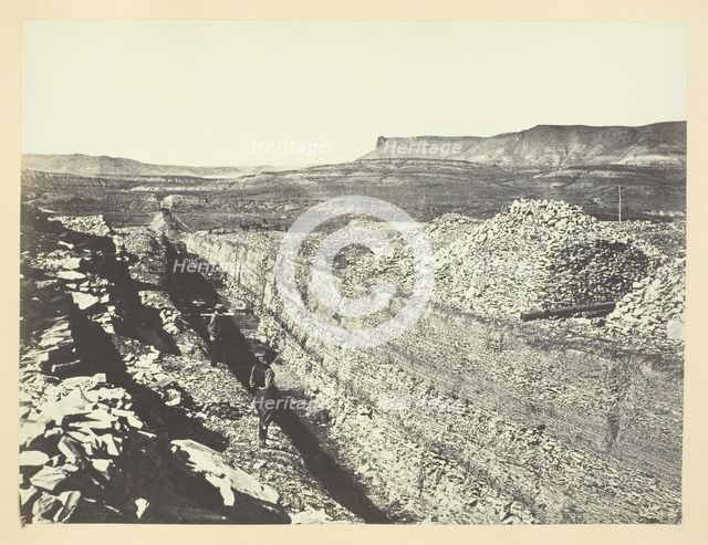 Burning Rock Cut, Green River Valley, 1868/69. Creator: Andrew Joseph Russell.