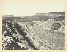 Burning Rock Cut, Green River Valley, 1868/69. Creator: Andrew Joseph Russell