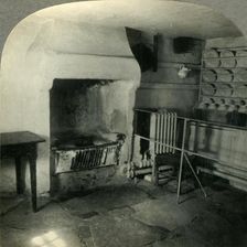Burn's Cottage - Room, where the Poet was Born, Ayr, Scotland c1930s. Creator: Unknown
