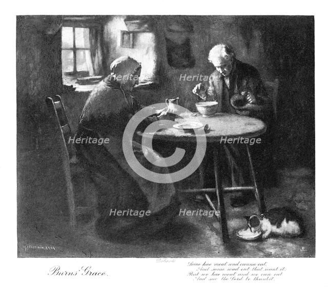 'Burns' Grace', late 19th century.Artist: Henry John Dobson