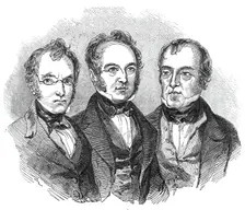 Burns three sons, 1844. Creator: Unknown