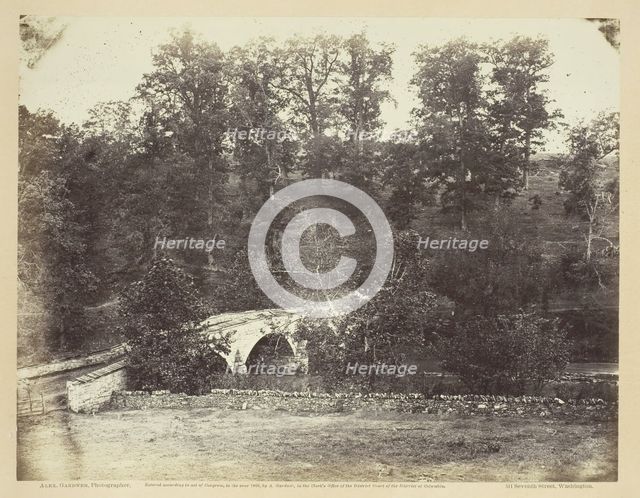 Burnside Bridge, Across Antietam Creek, Maryland, September 1862. Creator: Alexander Gardner.