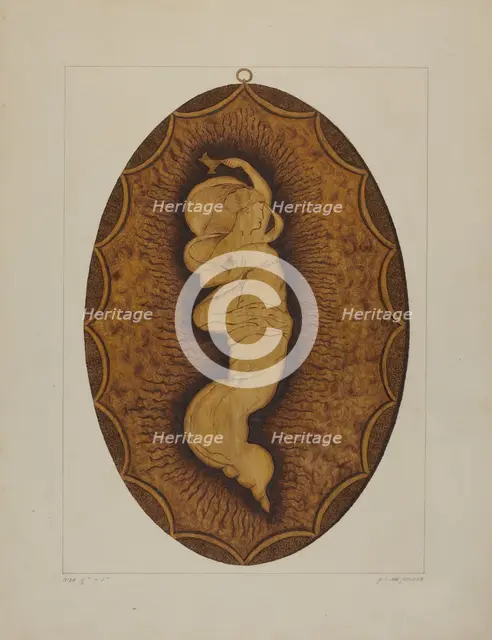 Burnt Plaque, 1935/1942. Creator: Frank Maurer.