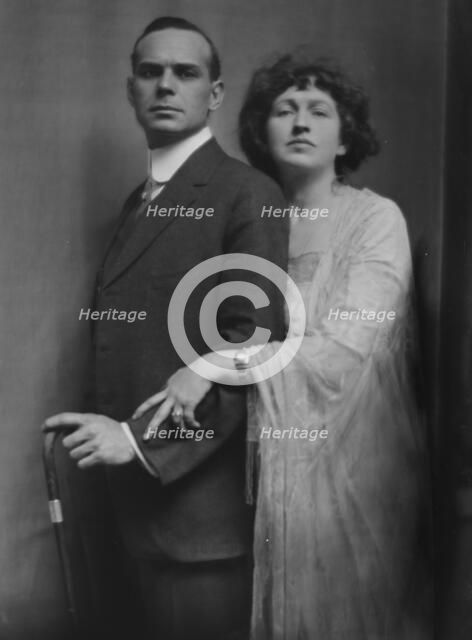 Burt, Frederick, Mr. and Mrs., portrait photograph, 1914. Creator: Arnold Genthe.