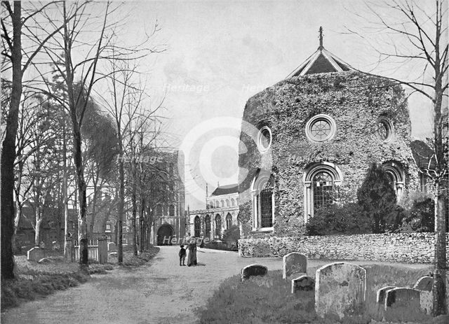 'Bury St. Edmunds: Tower, Church and Abbey', c1896. Artist: GA Nichols.