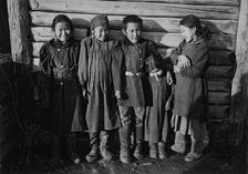 Buryat children, late 19th cent - early 20th cent. Creator: I Popov