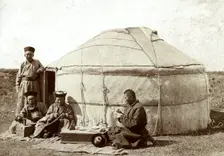 Buryat painters painting "Burkhans", 1895-1939. Creator: L Veniukov