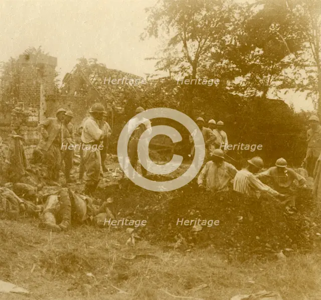 Burying the dead, c1914-c1918. Artist: Unknown.