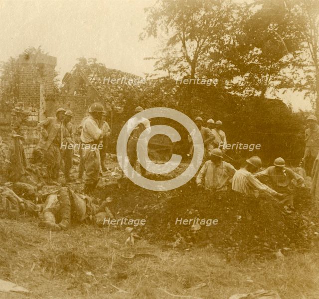 Burying the dead, c1914-c1918. Artist: Unknown.