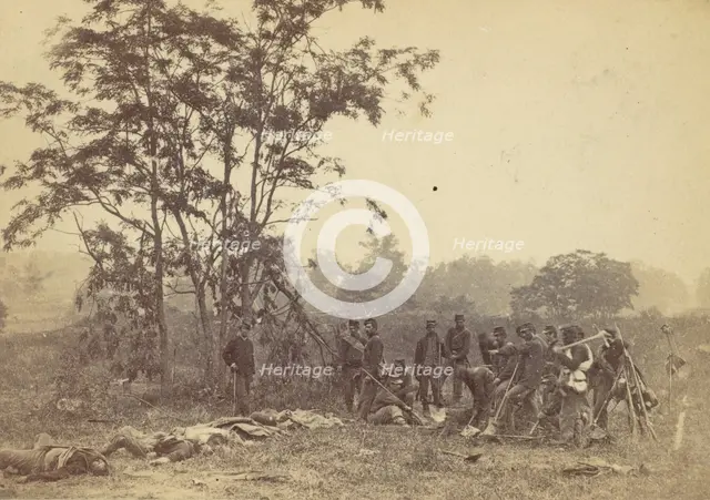 Burying the Dead on the Battlefield of Antietam, September 1862, 1862. Creator: Alexander Gardner.