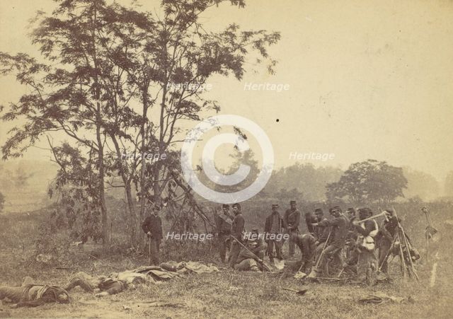 Burying the Dead on the Battlefield of Antietam, September 1862, 1862. Creator: Alexander Gardner.