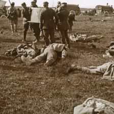 Burying bodies, Sainte-Marie-à-Py, northern France, c1914-c1918