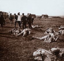 Burying bodies, Sainte-Marie-à-Py, northern France, c1914-c1918