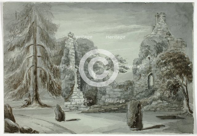Burying Place, Finlarig, October 1836. Creator: Elizabeth Murray.