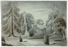 Burying Place, Finlarig, October 1836. Creator: Elizabeth Murray