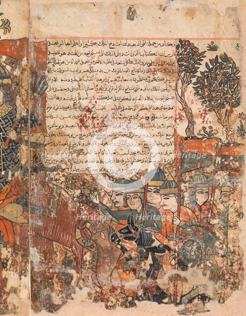 Burzuya's Mission Folio 5v, 6r from a Kalila Wa Dimna of Bidpai, 18th century. Creator: Unknown.